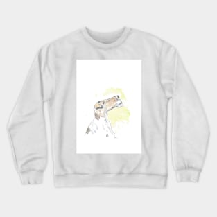 Wire Haired Fox Terrier portrait. Crewneck Sweatshirt